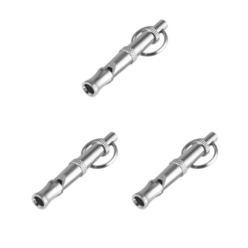 Paowsietiviity 3er-Set Ultraschall-Hundepfeife, silberfarben Paowsietiviity 3er-Set Ultraschall-Hundepfeife, silberfarben von Paowsietiviity