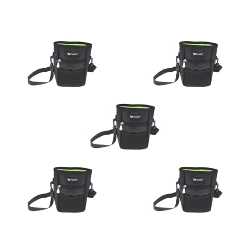 Paowsietiviity 5 Set Hundeleckerlibeutel Trainingstasche mit verstellbarem Schultergurt tragbare Tasche schwarz Paowsietiviity 5 Set Hundeleckerlibeutel Trainingstasche mit verstellbarem Schultergurt tragbare Tasche schwarz von Paowsietiviity