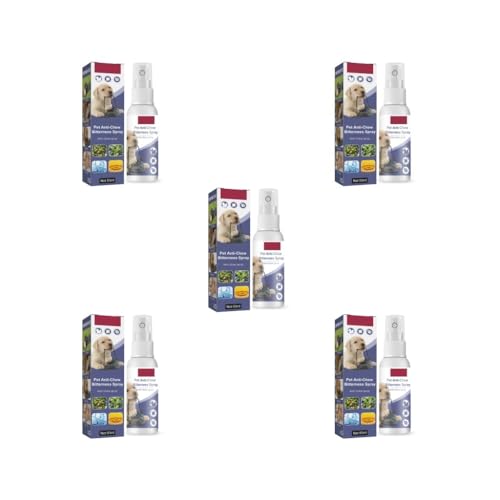 Paowsietiviity 5er-Set für Wohnzimmer, tragbares Haustier-Bissstopper, Spray, Bittersprays, Verhaltenstrainer, natürliche Inhaltsstoffe, Trainingswerkzeug, 50 ml Paowsietiviity 5er-Set für Wohnzimmer, tragbares Haustier-Bissstopper, Spray, Bittersprays, Verhaltenstrainer, natürliche Inhaltsstoffe, Trainingswerkzeug, 50 ml von Paowsietiviity