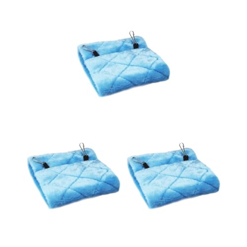 Paowsietiviity Flanell-Vogelnest zum Aufhängen, warm, für den Winter, Hütte, Haustier-Vogel-Hängematte, Höhle, Käfig, klein, blau, 17 x 12 x 13 cm, 3er-Set Paowsietiviity Flanell-Vogelnest zum Aufhängen, warm, für den Winter, Hütte, Haustier-Vogel-Hängematte, Höhle, Käfig, klein, blau, 17 x 12 x 13 cm, 3er-Set von Paowsietiviity