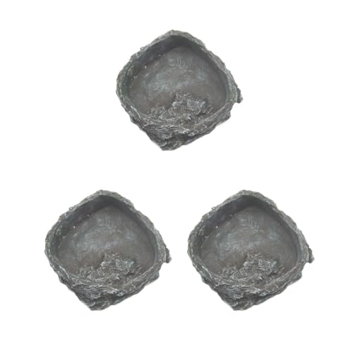 Paowsietiviity Futter- und Wassernapf für Reptilien, Mini-Eck-Futternapf, Reptilienbedarf, Stil 1, 3er-Set von Paowsietiviity