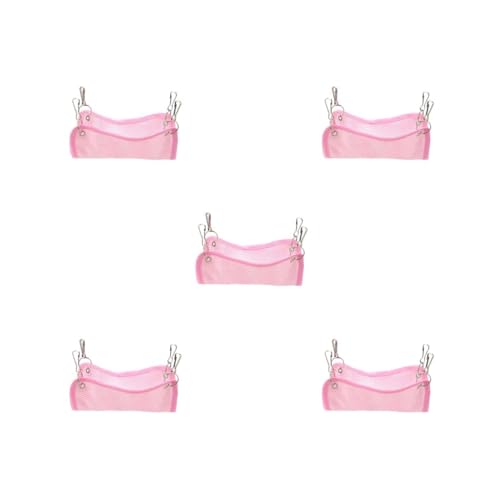 Paowsietiviity Haustier-Hängematte, tragbar, atmungsaktiv, einfarbig, für den Sommer, strapazierfähig, Haushalt, Schlafen, Entspannung, Bett, Geburtstagsgeschenk, Rosa, Größe L, 5 Stück Paowsietiviity Haustier-Hängematte, tragbar, atmungsaktiv, einfarbig, für den Sommer, strapazierfähig, Haushalt, Schlafen, Entspannung, Bett, Geburtstagsgeschenk, Rosa, Größe L, 5 Stück von Paowsietiviity