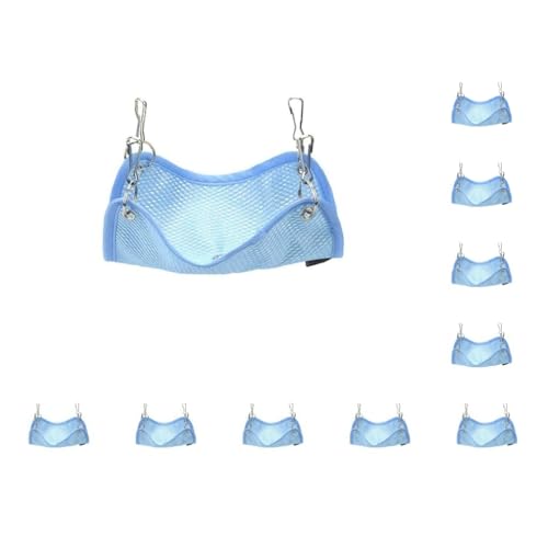 Paowsietiviity Haustierhängematte aus Stoff, atmungsaktiv, einfarbig, Ersatz, strapazierfähig, Schlafbett, Spielzeug, Geburtstagsgeschenk, Blau, Größe S 2, 10 Stück Paowsietiviity Haustierhängematte aus Stoff, atmungsaktiv, einfarbig, Ersatz, strapazierfähig, Schlafbett, Spielzeug, Geburtstagsgeschenk, Blau, Größe S 2, 10 Stück von Paowsietiviity
