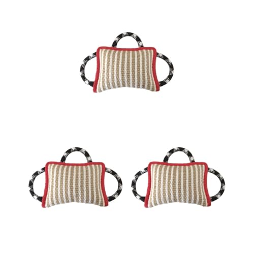 Paowsietiviity Hunde-Bisskissen, robust, mit 3 Griffen, Rot, 3 Stück von Paowsietiviity