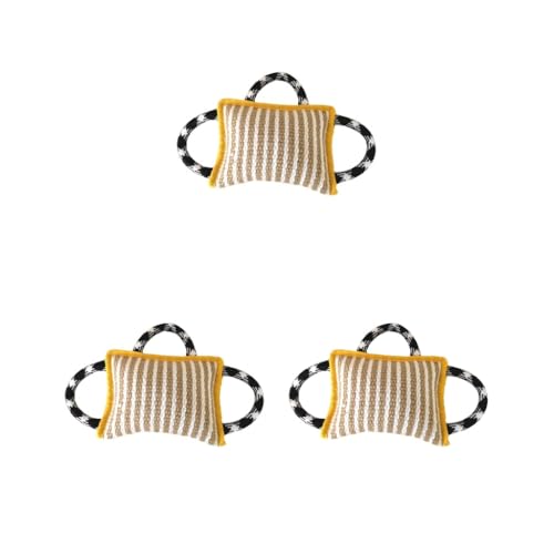 Paowsietiviity Hunde-Bisskissen, robust, mit 3 Griffen, Tauziehen, Gelb, 3 Stück Paowsietiviity Hunde-Bisskissen, robust, mit 3 Griffen, Tauziehen, Gelb, 3 Stück von Paowsietiviity