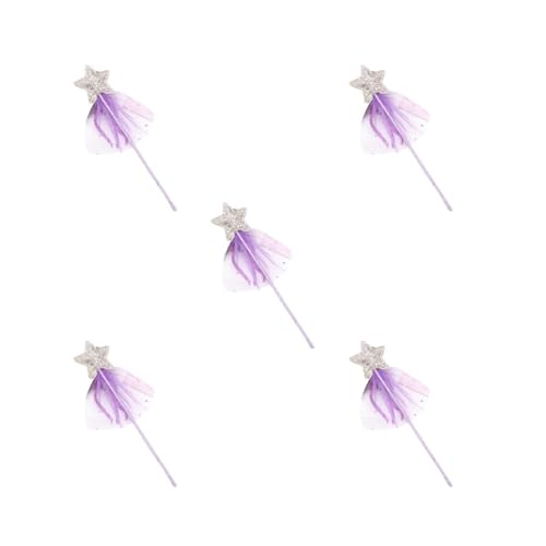 Paowsietiviity Katzenspielzeug, 5 Stück, Kunsthandwerk, Kinderstäbchen, fünfzackiger Stern, Mädchen, Zauberstab, Cosplay, Requisite, Haustierbedarf, Engelstiel, Violett Paowsietiviity Katzenspielzeug, 5 Stück, Kunsthandwerk, Kinderstäbchen, fünfzackiger Stern, Mädchen, Zauberstab, Cosplay, Requisite, Haustierbedarf, Engelstiel, Violett von Paowsietiviity