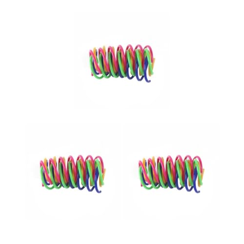 Paowsietiviity Katzenspielzeug, schwere Federn, Ballfedern, Haustier-Action-Trainingszubehör, Hüpfzubehör, Partyzubehör, zufällige Farbe, 3 Stück von Paowsietiviity