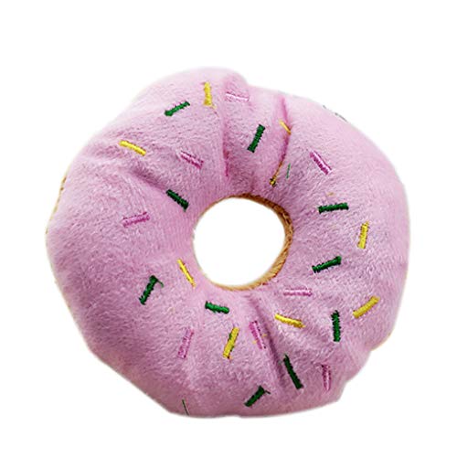 Paowsietiviity Pet Donut-Form Plüsch Spielzeug Haustier Kauen Quietschspielzeug Hund Katze Sound Spielwerkzeug, Rosa Paowsietiviity Pet Donut-Form Plüsch Spielzeug Haustier Kauen Quietschspielzeug Hund Katze Sound Spielwerkzeug, Rosa von Paowsietiviity