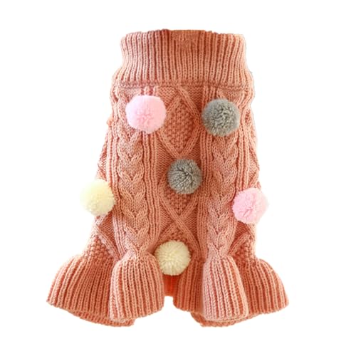 Pullover für kalte Wintertiere, Acrylfaser, bequem, modisch, kältebeständig, niedliches Accessoire, zum Spazierengehen, Rosa, Größe XL Pullover für kalte Wintertiere, Acrylfaser, bequem, modisch, kältebeständig, niedliches Accessoire, zum Spazierengehen, Rosa, Größe XL von Paowsietiviity