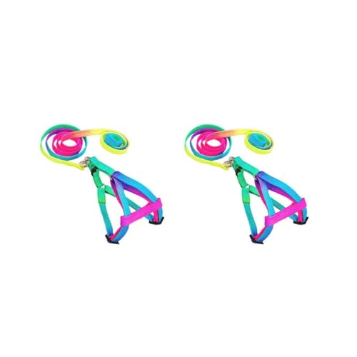 Verstellbares Halsband, für kleine Kaninchen, Katzen, Regenbogenfarben, 2 Stück Verstellbares Halsband, für kleine Kaninchen, Katzen, Regenbogenfarben, 2 Stück von Paowsietiviity