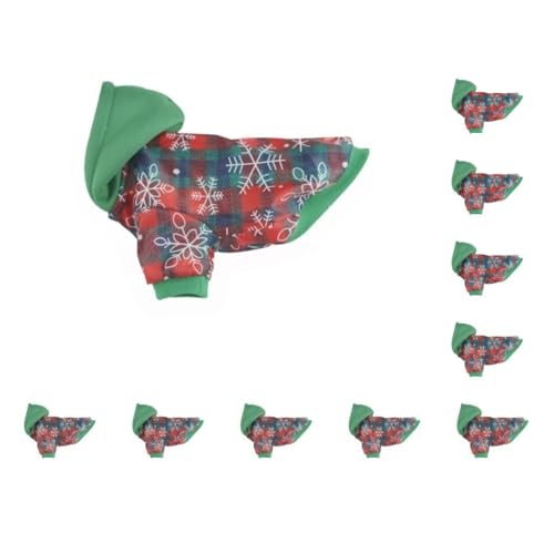 Weihnachtliche Hundekleidung, Jumpsuits, warme Jacke, wiederverwendbar, Haustiermantel, Welpen-Kostüm, Outfit, Haustierkleidung, Hundezubehör, Schneeflocke, Größe M, 10 Stück Weihnachtliche Hundekleidung, Jumpsuits, warme Jacke, wiederverwendbar, Haustiermantel, Welpen-Kostüm, Outfit, Haustierkleidung, Hundezubehör, Schneeflocke, Größe M, 10 Stück von Paowsietiviity