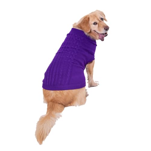 Welpen-Shirt, für kleine Haustiere, Welpen, Kleidung, elastisch, dick, geschmeidige Wärme, exquisiter Hundepullover, Lila, Größe XL von Paowsietiviity