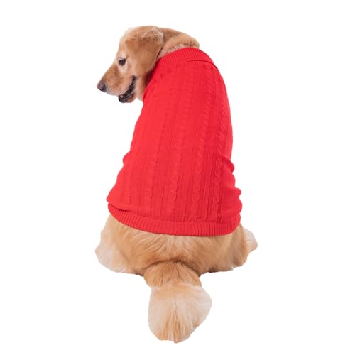 Welpen-Shirt, verschiedene Größen, Haustierbedarf, atmungsaktiv, gestreift, Welpenbekleidung, geschmeidiger Hundepullover, Rot, Größe M von Paowsietiviity
