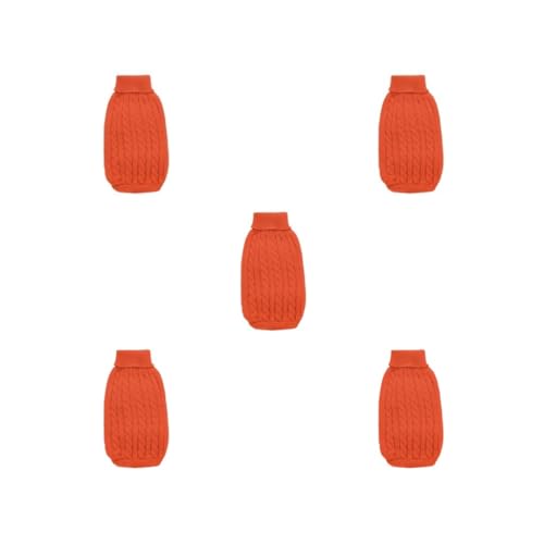 Welpen-Shirt, verschiedene Größen, kleine gestreifte Welpen, Kleidung, dickes Outfit, Wärme, Hundepullover, Orange, Größe M, 5er-Set Welpen-Shirt, verschiedene Größen, kleine gestreifte Welpen, Kleidung, dickes Outfit, Wärme, Hundepullover, Orange, Größe M, 5er-Set von Paowsietiviity