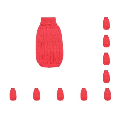 Welpen-Shirts, verschiedene Größen, atmungsaktiv, gestreift, Welpenweste, geschmeidiger Hundepullover, Rot, Größe M, 10er-Set von Paowsietiviity