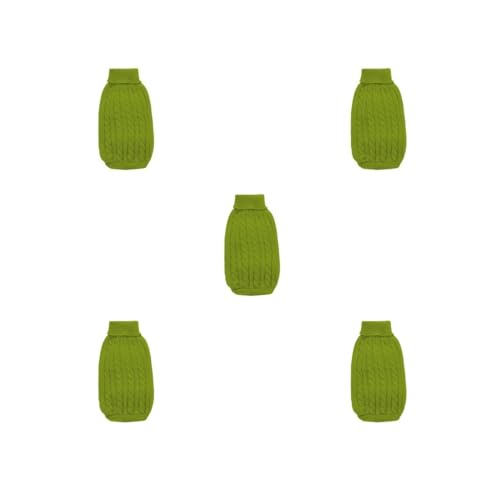 Welpen-Shirts, verschiedene Größen, elastisch, mehrfarbig, Kostüme, exquisiter Hundepullover, Obstgrün, Größe 3XL, 5er-Set von Paowsietiviity