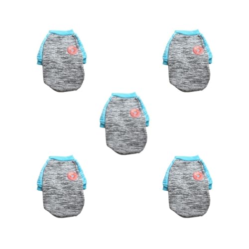 Winterkostüme, Raglan-Kostüme, mehrfarbig, für kleine Hunde, Chihuahua, Welpen, Bulldogge, Grau, Größe XS, 5er-Set Winterkostüme, Raglan-Kostüme, mehrfarbig, für kleine Hunde, Chihuahua, Welpen, Bulldogge, Grau, Größe XS, 5er-Set von Paowsietiviity