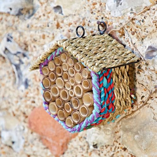 Handgefertigtes sechseckiges Käfer- und Bienenhotel - Fair Trade Bienenhaus aus recycelter Baumwolle für Einzelbienen - Umweltfreundliche Gartendekoration - Wildtierlebensraum - Bestäuber-Nistkasten Handgefertigtes sechseckiges Käfer- und Bienenhotel - Fair Trade Bienenhaus aus recycelter Baumwolle für Einzelbienen - Umweltfreundliche Gartendekoration - Wildtierlebensraum - Bestäuber-Nistkasten von Paper High