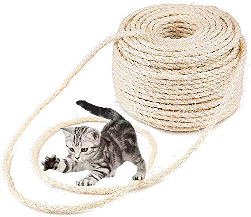 Parain Sisalseil für Kratzbaum Kratzsaule Katzenbaum Katzen Natürlich Sisal Seil 6mm 100m Parain Sisalseil für Kratzbaum Kratzsaule Katzenbaum Katzen Natürlich Sisal Seil 6mm 100m von Parain