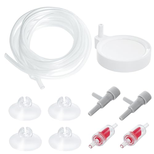 10 Stück Sprudelstein für Aquarium Kit, Aquarium Luftausströmer mit 4 Saugnapf Aquarium, 1 Tubo de Línea Aérea (2M), 2 Luftregelventile, 2 Rückschlagventilen, 1 Sprudelstein für Aquarien, Fisch Tank 10 Stück Sprudelstein für Aquarium Kit, Aquarium Luftausströmer mit 4 Saugnapf Aquarium, 1 Tubo de Línea Aérea (2M), 2 Luftregelventile, 2 Rückschlagventilen, 1 Sprudelstein für Aquarien, Fisch Tank von Parastar