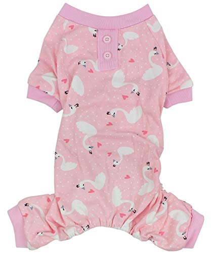 Parisian Pet Dog Pajamas - Cute Cat/Dog Onesie Size S - Pink Swan - Ideal Everyday Outfit for Female Dogs and Female von Parisian Pet