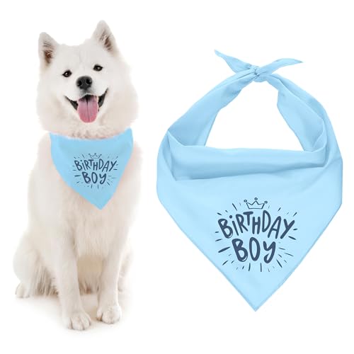 Parisian Pet Hundehalstücher mit Aufdruck "Birthday Boy" - Verstellbares Dreieckstuch für Hunde - Hundegeburtstag Bandana für große Hunde - waschbares Geburtstags-Hunde-Lätzchen - Taschentuch für von Parisian Pet