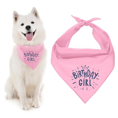 Parisian Pet Hundehalstücher mit Aufdruck "Birthday Girl" - Verstellbares Dreieckstuch für Hunde - Hundegeburtstag Bandana für große Mädchen Hunde - Waschbar Geburtstag Hund Lätzchen - Taschentuch für Parisian Pet Hundehalstücher mit Aufdruck "Birthday Girl" - Verstellbares Dreieckstuch für Hunde - Hundegeburtstag Bandana für große Mädchen Hunde - Waschbar Geburtstag Hund Lätzchen - Taschentuch für von Parisian Pet