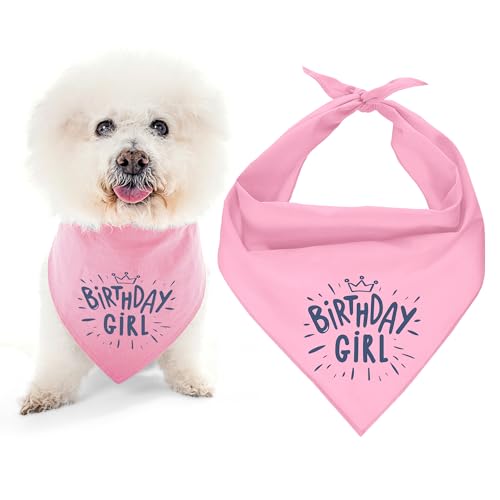 Parisian Pet Hundehalstücher mit Aufdruck "Birthday Girl" - Verstellbares Dreieckstuch für Hunde - Hundegeburtstag Bandana für kleine Mädchen Hunde - Waschbar Geburtstag Hund Lätzchen - Taschentuch Parisian Pet Hundehalstücher mit Aufdruck "Birthday Girl" - Verstellbares Dreieckstuch für Hunde - Hundegeburtstag Bandana für kleine Mädchen Hunde - Waschbar Geburtstag Hund Lätzchen - Taschentuch von Parisian Pet