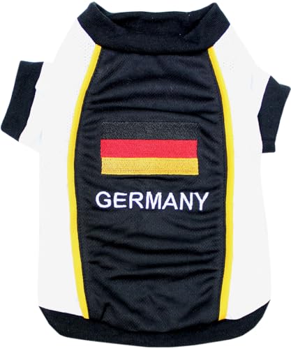 Parisian Pet Hundetrikot – besticktes "Deutschland", atmungsaktives Netzgewebe, Hundesportkostüm – Fußball und olympische Sportbekleidung – leichte Hunde-Trikots für große Hunde – Größe 5XL Parisian Pet Hundetrikot – besticktes "Deutschland", atmungsaktives Netzgewebe, Hundesportkostüm – Fußball und olympische Sportbekleidung – leichte Hunde-Trikots für große Hunde – Größe 5XL von Parisian Pet