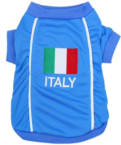 Parisian Pet Hundetrikot – besticktes "Italien" atmungsaktives Netzgewebe Sportkostüm – Fußball Olympische Sportbekleidung – leichte Hunde-Trikots – Größe 4XL Parisian Pet Hundetrikot – besticktes "Italien" atmungsaktives Netzgewebe Sportkostüm – Fußball Olympische Sportbekleidung – leichte Hunde-Trikots – Größe 4XL von Parisian Pet