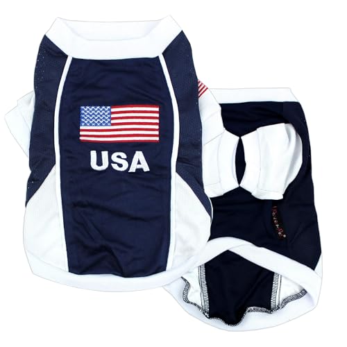 Parisian Pet Hundetrikot – besticktes "USA" atmungsaktives Netzgewebe – Basketball, Fußball und olympische Sportbekleidung – leicht für große Hunde – Größe 5XL Parisian Pet Hundetrikot – besticktes "USA" atmungsaktives Netzgewebe – Basketball, Fußball und olympische Sportbekleidung – leicht für große Hunde – Größe 5XL von Parisian Pet