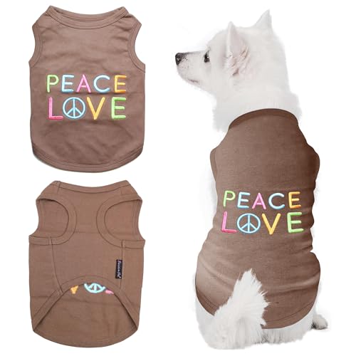 Parisian Pet Peace Love Dog T-Shirt XL von Parisian Pet