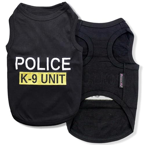 Parisian Pet Unisex Hunde-T-Shirt mit gestickter Police k-9 Unit Hundekleidung – 100% Baumwolle, Hundekostüm – atmungsaktive Polizeihundeweste – maschinenwaschbar, Hundehemd für große Hunde, 2XL Parisian Pet Unisex Hunde-T-Shirt mit gestickter Police k-9 Unit Hundekleidung – 100% Baumwolle, Hundekostüm – atmungsaktive Polizeihundeweste – maschinenwaschbar, Hundehemd für große Hunde, 2XL von Parisian Pet