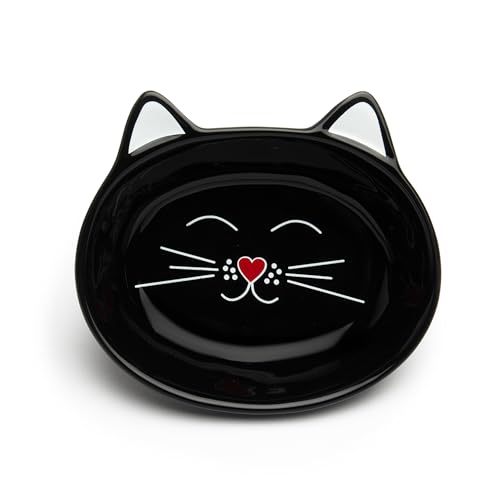 Park Life Designs Oscar Katzennäpfe – Futternäpfe – Futter- und Wassernäpfe in Katzenform für Katzen (schwarz) von Park Life Designs