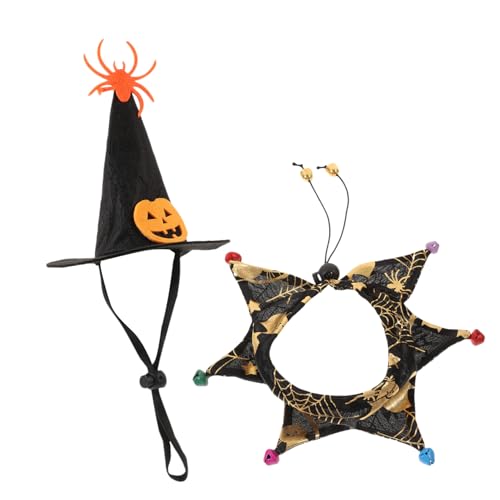 Parliky Katzenhalsband-Hut Halloween-haustierkostüm-Requisite Hexenhut -Set Für Für Partys Veranstaltungen Bequem Wiederverwendbar von Parliky