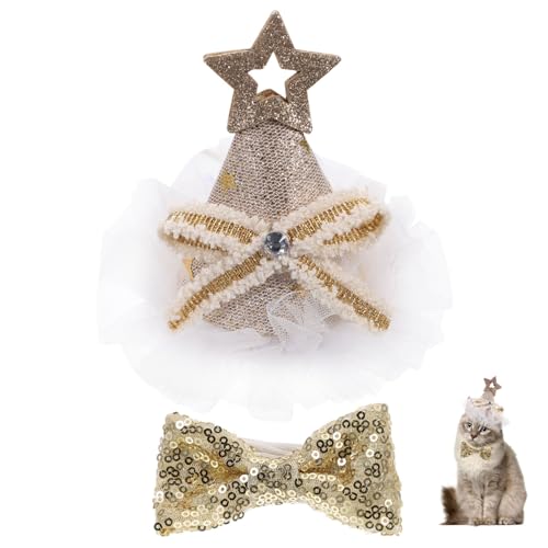 Parliky 1 Satz Katzengeburtstagsmütze Kleines Hundehalsband Hund Geburtstag Kappe Welpe Verbeugt Sich Party-Hund-Hut Geburtstagshalsband Für Welpen Glitzer Fliege Baumwolle Polyester Parliky 1 Satz Katzengeburtstagsmütze Kleines Hundehalsband Hund Geburtstag Kappe Welpe Verbeugt Sich Party-Hund-Hut Geburtstagshalsband Für Welpen Glitzer Fliege Baumwolle Polyester von Parliky