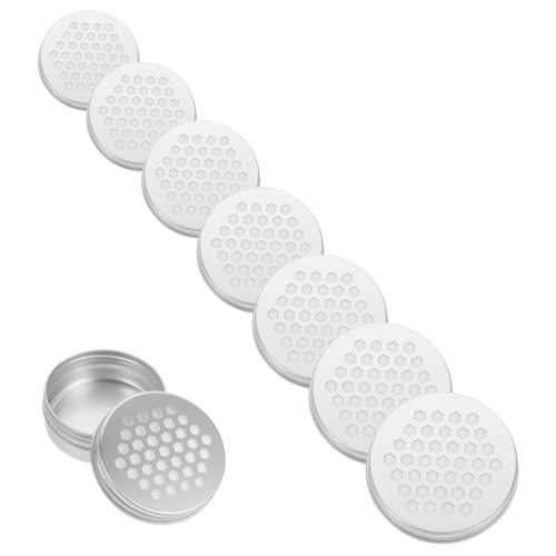 Parliky 10 Stück Teiliges Aluminium Aroma Diffuser Luftdurchlässige Duftperlen Aufbewahrungsbox Langlebig und Dekorativ für Büro Schlafzimmer Yoga und Meditationsräume von Parliky