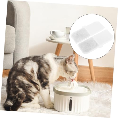 Parliky 10 Stück Teiliges Ersatzfilter Haustier Trinkbrunnen Aktivkohle Wasserfilter für Katzenbrunnen Geruchsreduzierend Weichmachend Kompatibel für Haustier Trinkwasserspender von Parliky