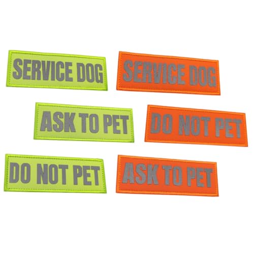 Parliky 2 Sätze Service-Hunde-Patch Reflektierende Hunde-Patches Welpen-Patch Haustier-Dekoration Komfortabel Fotofreundlich 6 Stück X 2 von Parliky