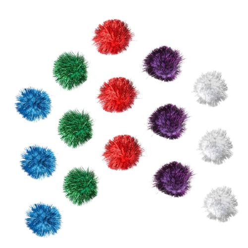 Parliky 15 Stück Teiliges Funkelndes Interaktiver Sparkle Ball für Haustiere Langlebige Spielbälle Katzenspielzeug zur Beschäftigung und Bewegung Farblich Sortiert Zufällige Farbe von Parliky