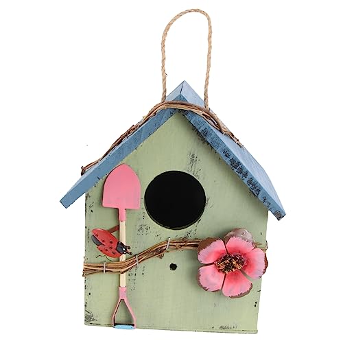 Parliky Hängt Vogel Nistkasten Vogelhaus Vogelhaus Barsch Ständer Outdoor Garten handgefertigt Holz Nest von Parliky