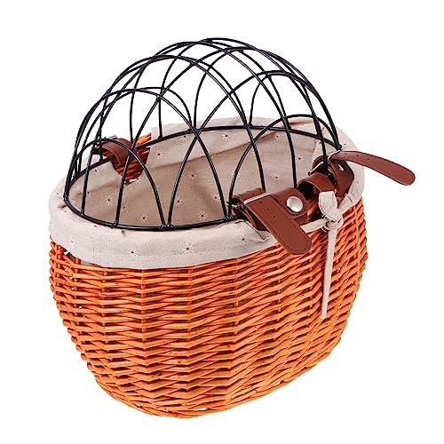 Parliky 1stück Rattan Woven Fahrradkorb Für Haustiere Atmungsaktiver Und Robuster Korb Für Katzen Und Hunde Handgewebt Wasserabweisend Für Transport Im Fahrradlenker Zufällige Parliky 1stück Rattan Woven Fahrradkorb Für Haustiere Atmungsaktiver Und Robuster Korb Für Katzen Und Hunde Handgewebt Wasserabweisend Für Transport Im Fahrradlenker Zufällige von Parliky