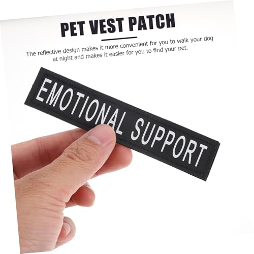 Parliky 2 Paare Reflektierende Hundegeschirr Patches Klettaufnäher aus Pu Material Abnehmbar Selbstklebend für Haustierweste Hohe Sichtbarkeit und Strapazierfähigkeit von Parliky