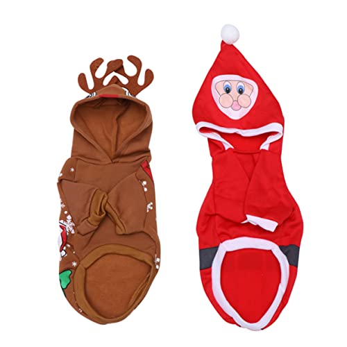 Parliky Weihnachts-Hunde-Outfit Haustierkleidung Hundekostüm-Set Weihnachts-haustierkostüm Thema Hundekleidung von Parliky