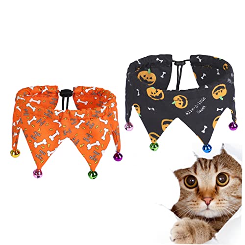Parliky Haustierhalsband Mit Glöckchen 2-teiliges Set Halloween-Thema Bequemes Polyester Passend Für Hunde Und Katzen Von 20 3–38 1 cm Parliky Haustierhalsband Mit Glöckchen 2-teiliges Set Halloween-Thema Bequemes Polyester Passend Für Hunde Und Katzen Von 20 3–38 1 cm von Parliky