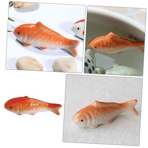 Parliky 2 Stück Keramik Schwimmender Fisch Ornament Aquarium Deko Fischfigur mit Glatter Oberfläche Langlebig Schwimmend Geeignet für Fischbecken und Teich Dekoration von Parliky