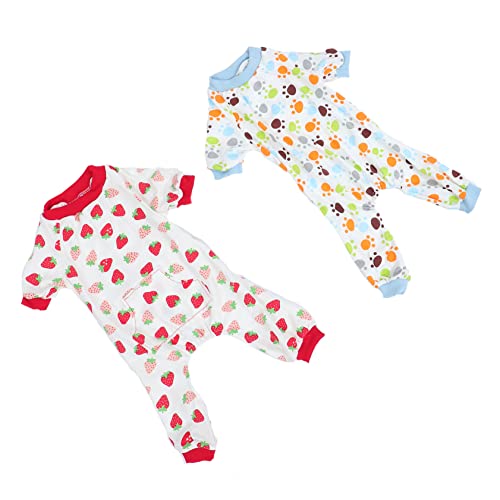Parliky 2St Haustier-Pyjama Schlafkleidung für Haustiere Katze-Hunde-Kostü Mode Hunde Strampler Hunde-Pyjama Hündchen Tier Pyjama hundeoverall Welpen-Jammies Hund Nacht Kleidung Baumwolle Parliky 2St Haustier-Pyjama Schlafkleidung für Haustiere Katze-Hunde-Kostü Mode Hunde Strampler Hunde-Pyjama Hündchen Tier Pyjama hundeoverall Welpen-Jammies Hund Nacht Kleidung Baumwolle von Parliky