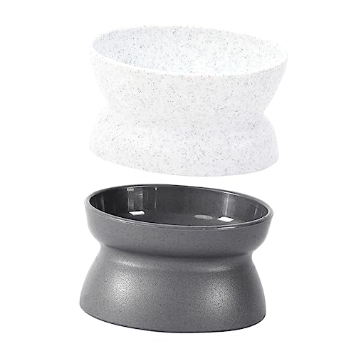 Parliky 2er-Pack schräge Katzenfutterbox geneigte Tierfutternäpfe für Katzen einfaches Fressen Katzennapf-Set rutschfeste Basis PP-Material Tierfutterhalter Parliky 2er-Pack schräge Katzenfutterbox geneigte Tierfutternäpfe für Katzen einfaches Fressen Katzennapf-Set rutschfeste Basis PP-Material Tierfutterhalter von Parliky