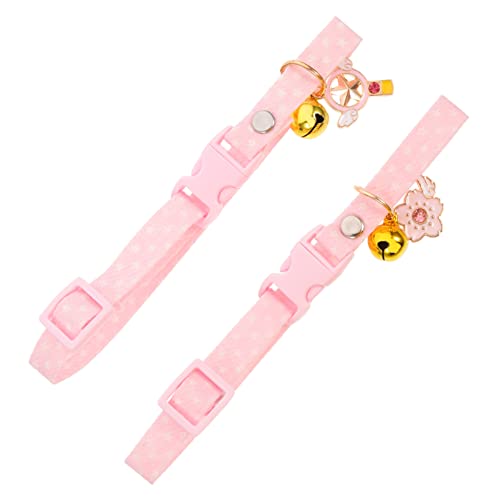 Parliky 2pcs Haustierkatze Halsband Entzückende Katzenkragen Kätzchen Halsband Katze Accessoire Wiederverwendbare Welpenkragen Haustierhalle von Parliky