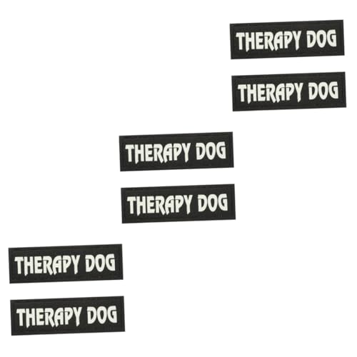Parliky 3 Paare Diensthund Aufkleber hundebedarf hundeartikel klettsticker Haustiergeschenk reflektierende abnehmbare Patches abnehmbare Hundemarke Heimtierbedarf hundegeschirr Patch Leder von Parliky